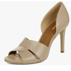 Cream and Tan Sandals with Sleek Design